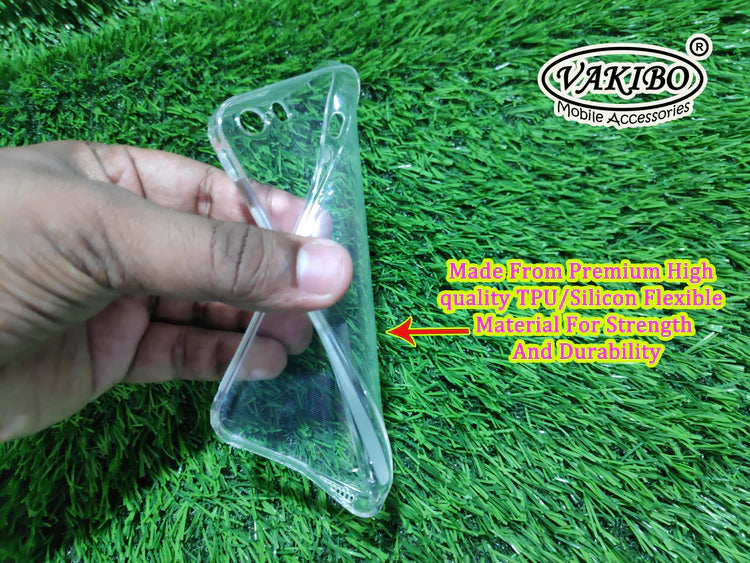 VAKIBO Premium Clear 1.5MM Thick Transparent Soft TPU Rubber Back Cover Case With Camera Protection Suitable for Apple iPhone 5s