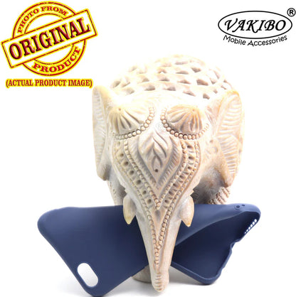 VAKIBO 1.2 MM Thick Blue Coloured Soft TPU Rubber Back Cover Case With Camera Protection Ring Suitable for Apple iPhone 8