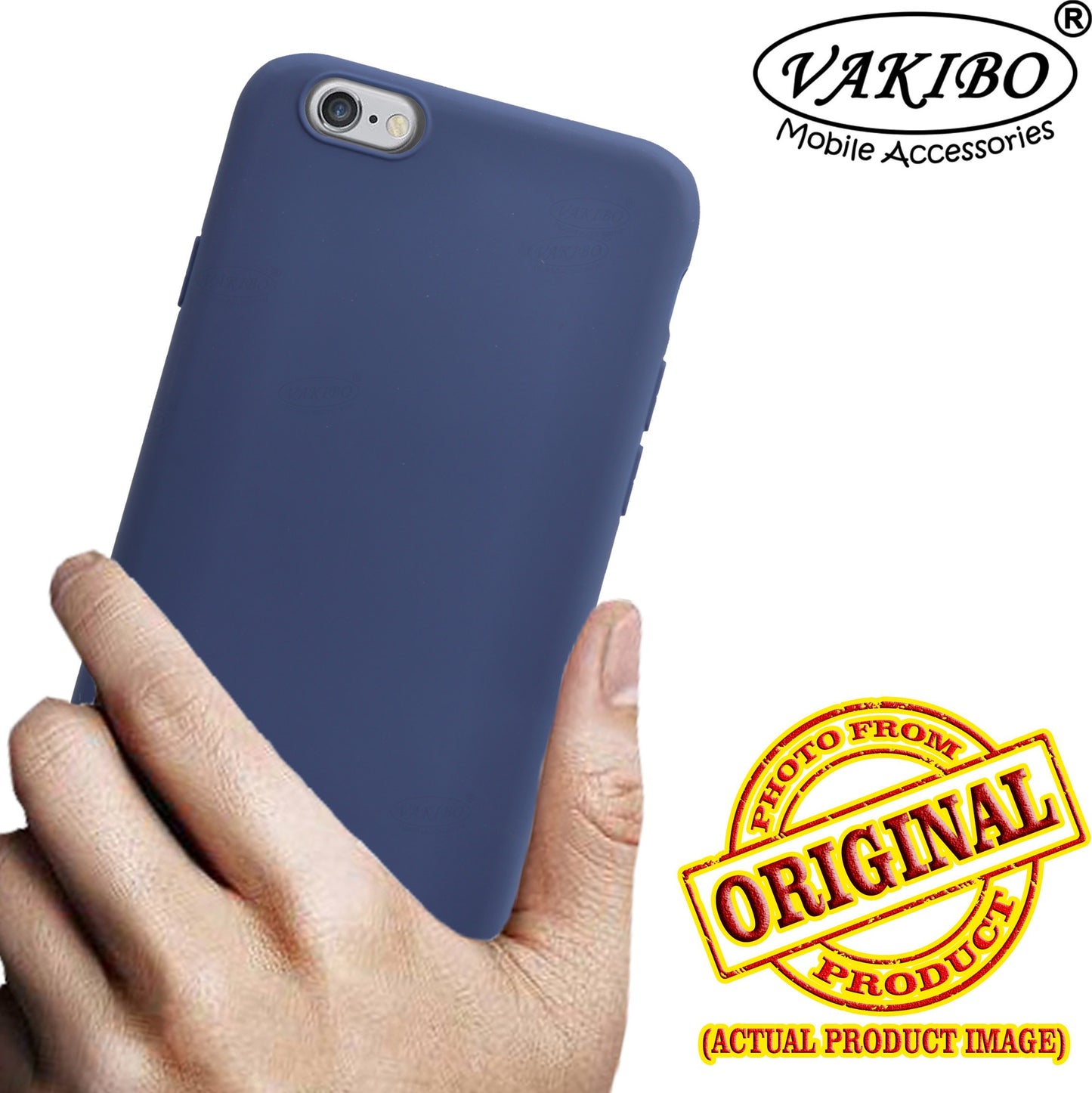 VAKIBO 1.2 MM Thick Blue Coloured Soft TPU Rubber Back Cover Case With Camera Protection Ring Suitable for Apple iPhone 7