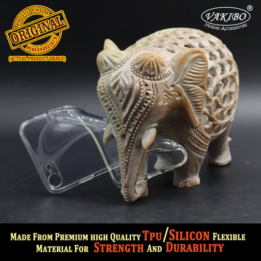 VAKIBO Premium Clear 2MM Thick Transparent Soft TPU Rubber Back Cover Case With Camera Protection Suitable for Apple iPhone 7