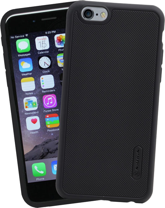 VAKIBO Niukin Dotted Design Black Coloured Soft TPU Rubber Back Cover Case With Camera Protection Ring Suitable for Apple iPhone 7