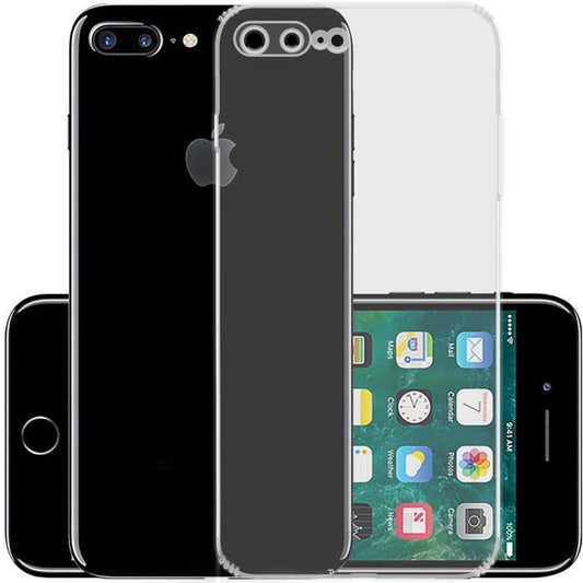 VAKIBO Super Premium Soft TPU Transparent Case With Dustplug,Side Grip,Corner Protection,lanyard Cuts,Camera Protection Suitable for iPhone 7 Plus