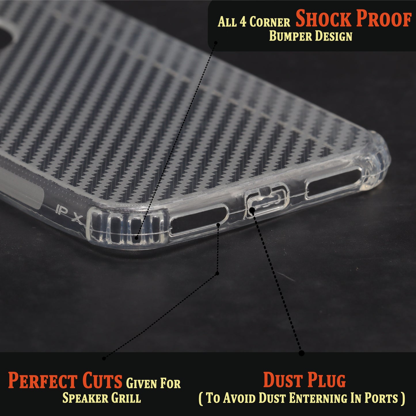 VAKIBO Transparent Back Cover Case Suitable for iPhone X