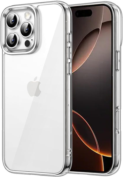 VAKIBO Premium Clear 2MM Thick Transparent Soft TPU Rubber Back Cover Case With Camera Protection Suitable for iPhone 16 Pro Max