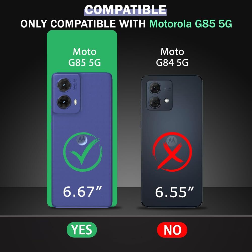 VAKIBO Super Premium Black Border Transparent Case With Corner Protection & Camera Protection Suitable for Moto G85