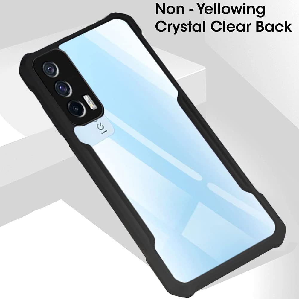 VAKIBO Super Premium Black Border Transparent Case With Corner Protection & Camera Protection Suitable for iQOO Neo 5