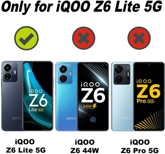 VAKIBO Super Premium Black Border Transparent Case With Corner Protection & Camera Protection Suitable for iQOO Z6 Lite