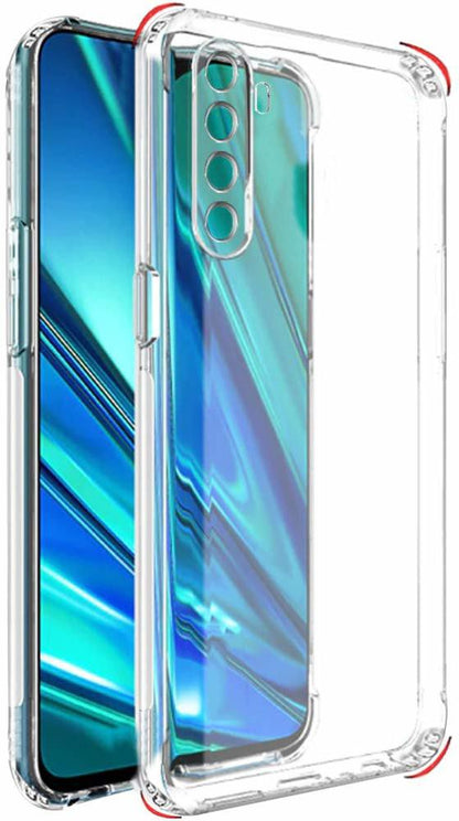 VAKIBO Super Premium Soft TPU Transparent Case With Dustplug,Side Grip,Corner Protection,lanyard Cuts,Camera Protection Suitable for Realme X2