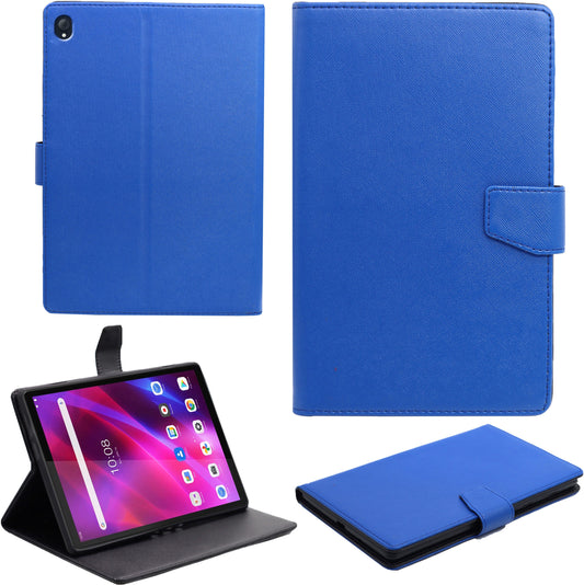 VAKIBO Mercury Premium Blue Coloured made With Canvas and TPU Flip Cover Case Suitable for Lenovo Tab K10
