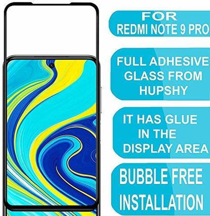 Super Premium Quality Tempered Glass Screen Guard Protector With Black Border Suitable For Mi Redmi Note 9 Pro