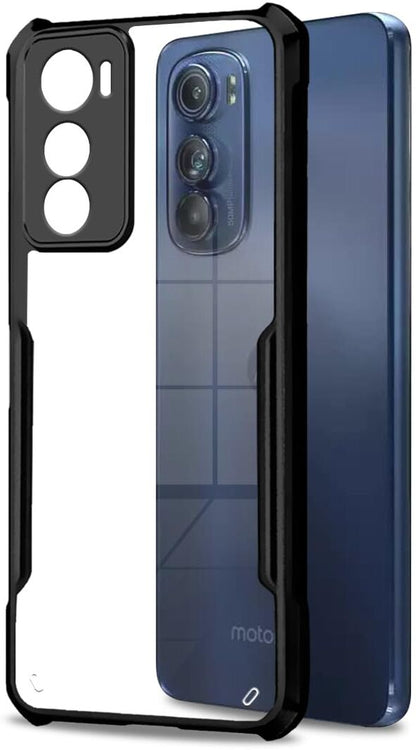 VAKIBO Super Premium Black Border Transparent Case With Corner Protection & Camera Protection Suitable for Moto Edge 30