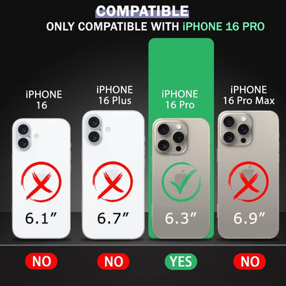VAKIBO Premium Clear 2MM Thick Transparent Soft TPU Rubber Back Cover Case With Camera Protection Suitable for iPhone 16 Pro