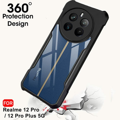 VAKIBO Super Premium Black Border Transparent Case With Corner Protection & Camera Protection Suitable for Realme 12 ProPlus 5G