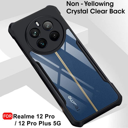 VAKIBO Super Premium Black Border Transparent Case With Corner Protection & Camera Protection Suitable for Realme 12 ProPlus 5G