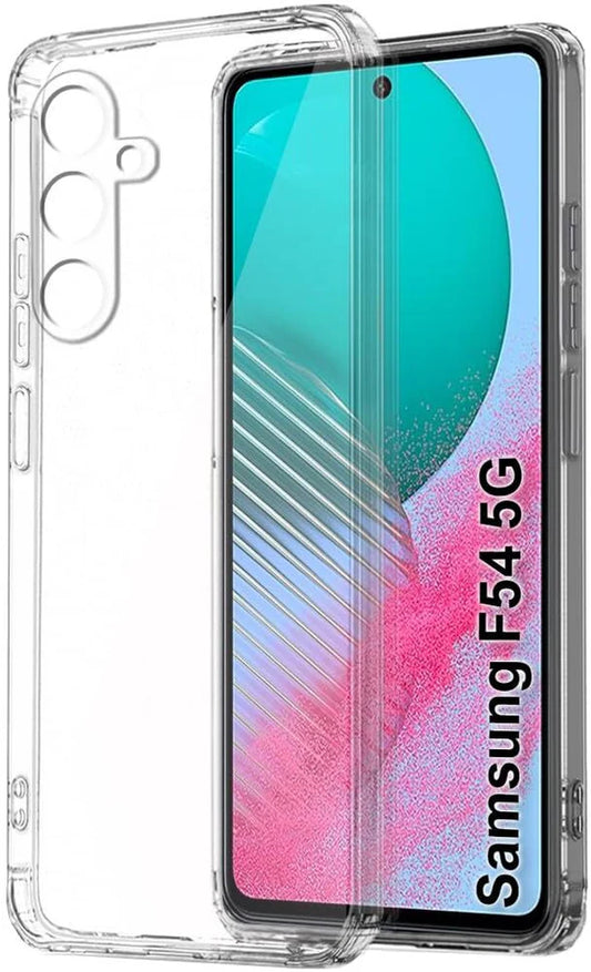 VAKIBO Premium Clear 1.5MM Thick Transparent Soft TPU Rubber Back Cover Case With Camera Protection Suitable for Samsung Galaxy F54 5G