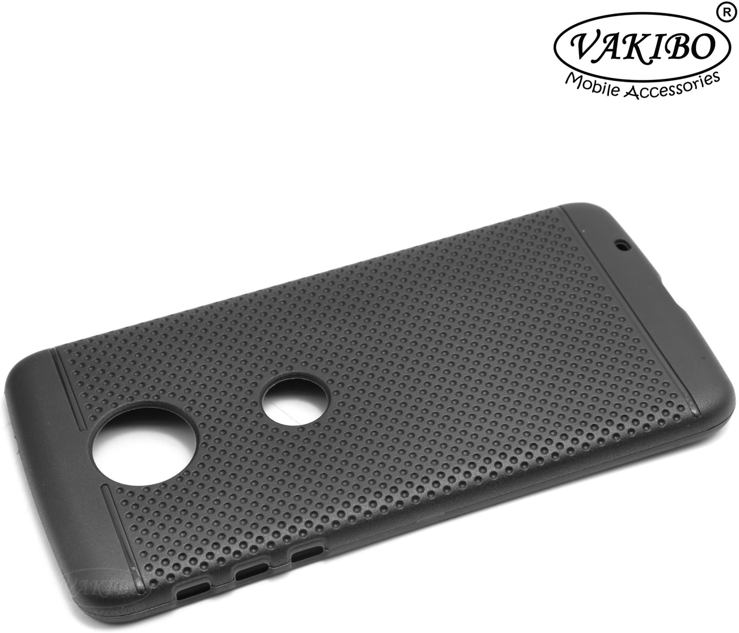 VAKIBO Dotted Design Black Coloured Soft TPU Back Cover Case Suitable for Moto Z