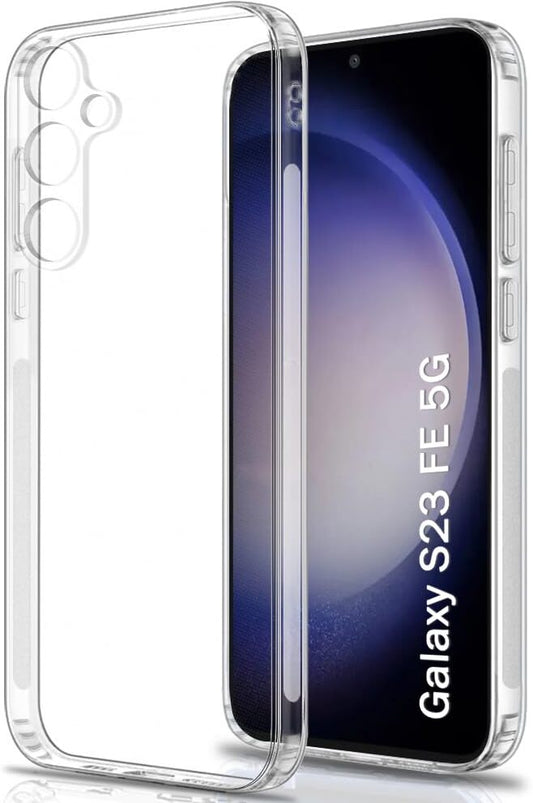 VAKIBO Premium Clear 1.5MM Thick Transparent Soft TPU Rubber Back Cover Case With Camera Protection Suitable for Samsung S23 FE