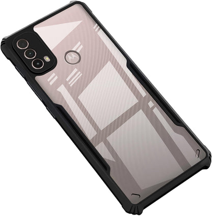 VAKIBO Super Premium Black Border Transparent Case With Corner Protection & Camera Protection Suitable for Moto E40