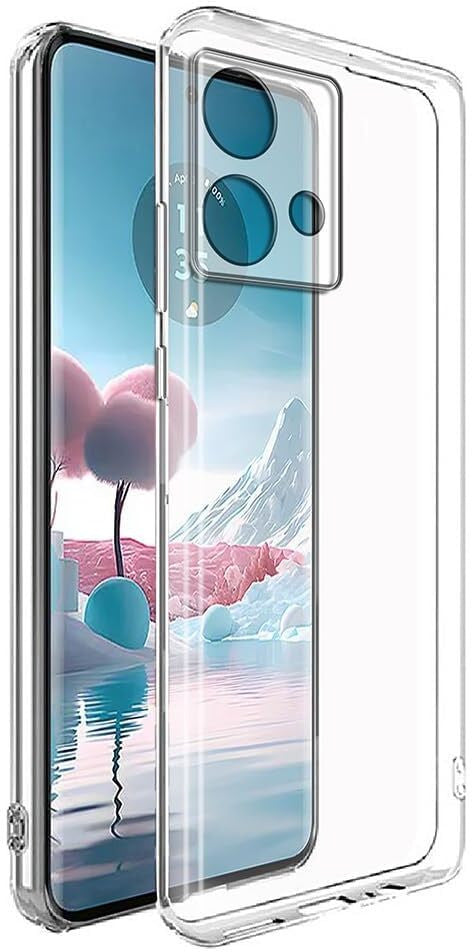 VAKIBO Premium Clear 2MM Thick Transparent Soft TPU Rubber Back Cover Case With Camera Protection Suitable for Moto Edge 40 Neo