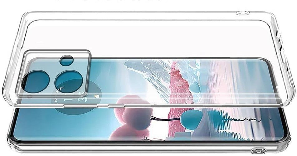VAKIBO Premium Clear 2MM Thick Transparent Soft TPU Rubber Back Cover Case With Camera Protection Suitable for Moto Edge 40 Neo