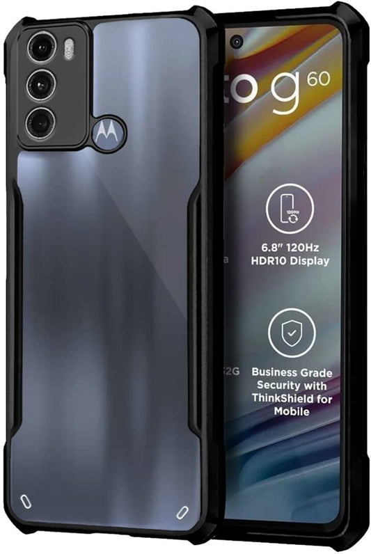 VAKIBO Super Premium Black Border Transparent Case With Corner Protection & Camera Protection Suitable for Moto G40