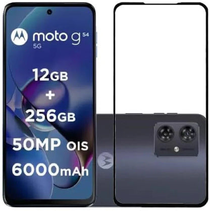 Super Premium Quality Tempered Glass Screen Guard Protector With Black Border Suitable For Moto G64