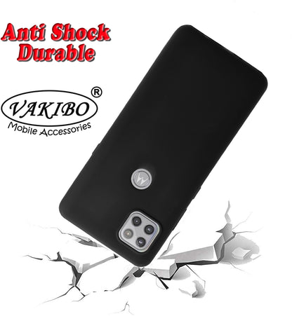 VAKIBO Matte Frosted Black Coloured Soft TPU Back Cover Case Suitable for Moto G5G