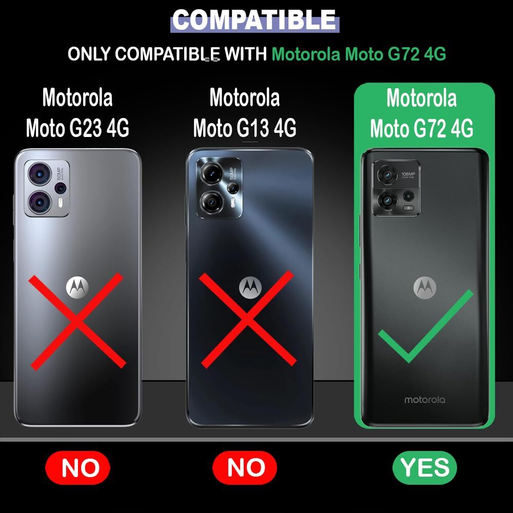 VAKIBO Super Premium Black Border Transparent Case With Corner Protection & Camera Protection Suitable for Moto G72