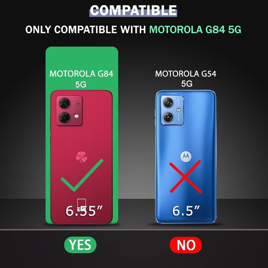 VAKIBO Super Premium Black Border Transparent Case With Corner Protection & Camera Protection Suitable for Moto G84