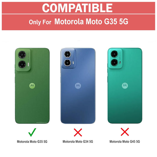 VAKIBO Best Selling Black and Transparent Back Cover Case Made With Soft TPU and Acrylic With 4 Corner and Camera Protection Suitable for Moto G35