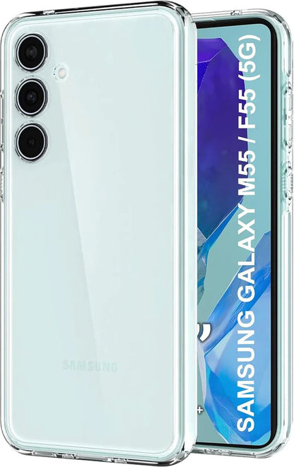 VAKIBO Premium Clear 2MM Thick Transparent Soft TPU Rubber Back Cover Case With Camera Protection Suitable for Samsung Galaxy C55 5G