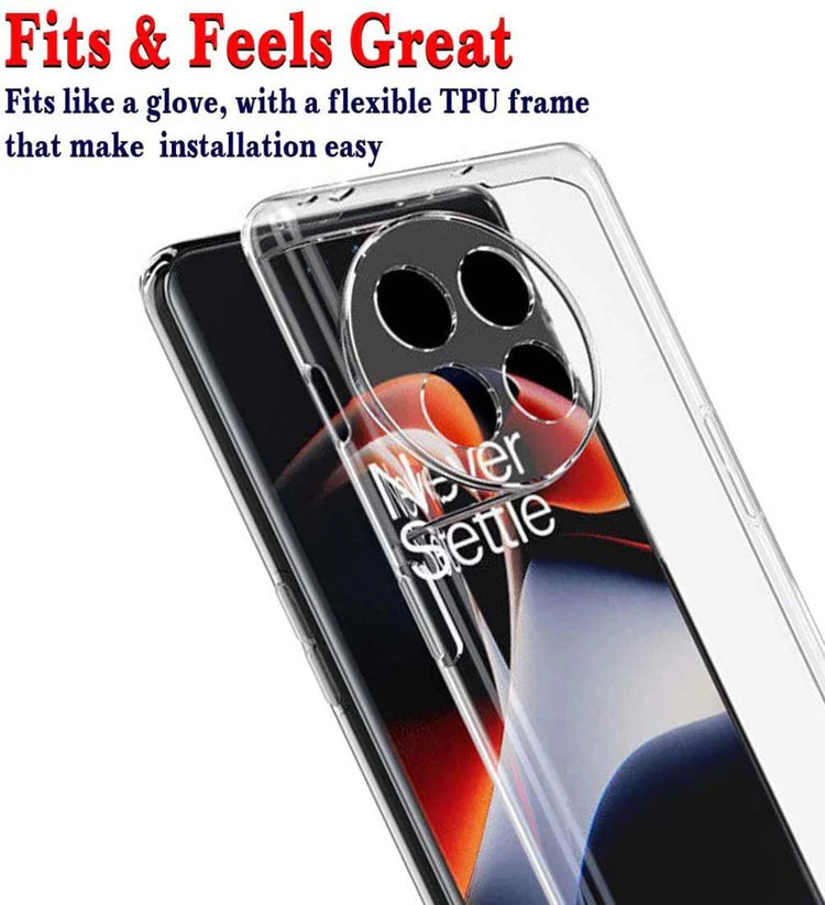 VAKIBO Premium Clear 2MM Thick Transparent Soft TPU Rubber Back Cover Case With Camera Protection Suitable for OnePlus Ace 2
