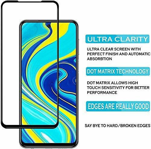Super Premium Quality Tempered Glass Screen Guard Protector With Black Border Suitable For Mi Redmi Note 9 Pro