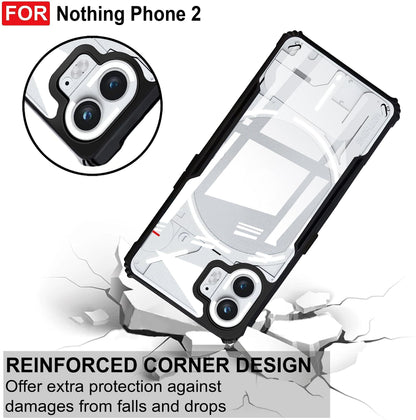 VAKIBO Super Premium Black Border Transparent Case With Corner Protection & Camera Protection Suitable for Nothing Phone 2