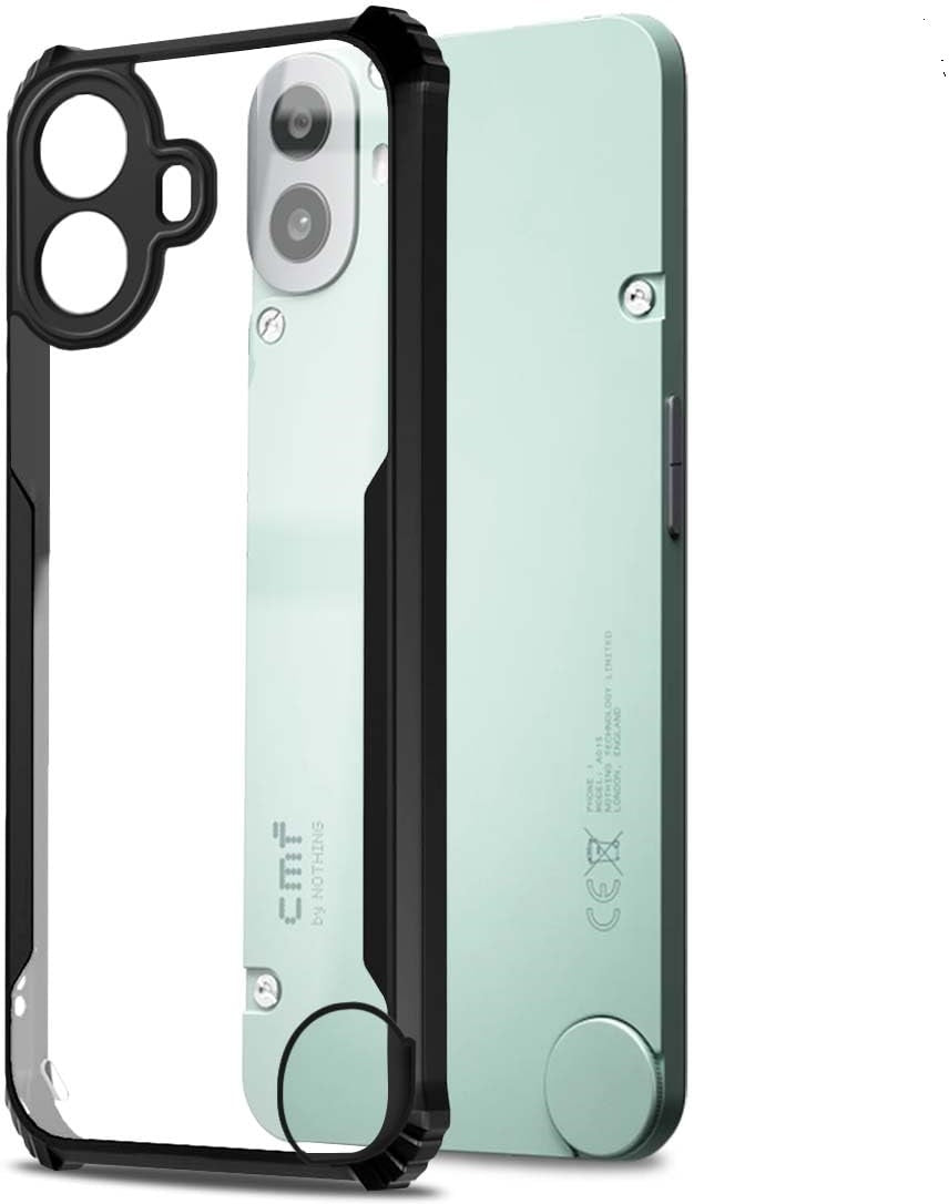 VAKIBO Super Premium Black Border Transparent Case With Corner Protection & Camera Protection Suitable for Nothing Phone CMF 1