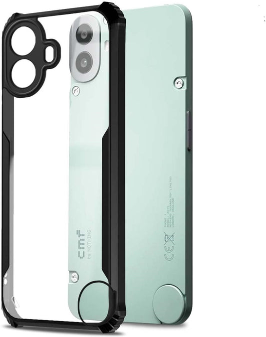 VAKIBO Super Premium Black Border Transparent Case With Corner Protection & Camera Protection Suitable for Nothing Phone CMF 1