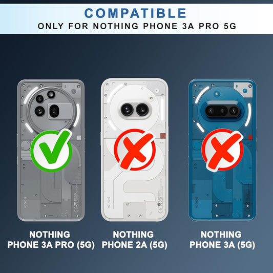 VAKIBO Best Selling Black and Transparent Back Cover Case Made With Soft TPU and Acrylic With 4 Corner and Camera Protection Suitable for Nothing Phone 3A Pro