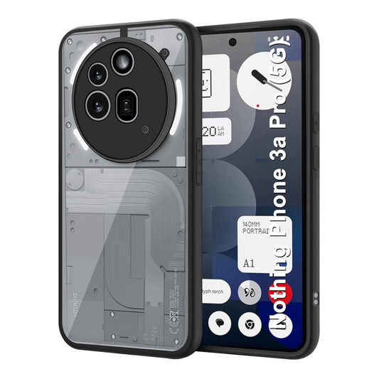 VAKIBO Best Selling Black and Transparent Back Cover Case Made With Soft TPU and Acrylic With 4 Corner and Camera Protection Suitable for Nothing Phone 3A Pro
