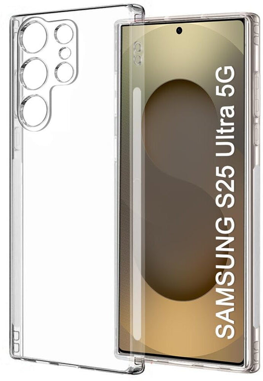 VAKIBO Premium Clear 1.5MM Thick Transparent Soft TPU Rubber Back Cover Case With Camera Protection Suitable for Samsung Galaxy S25 Ultra