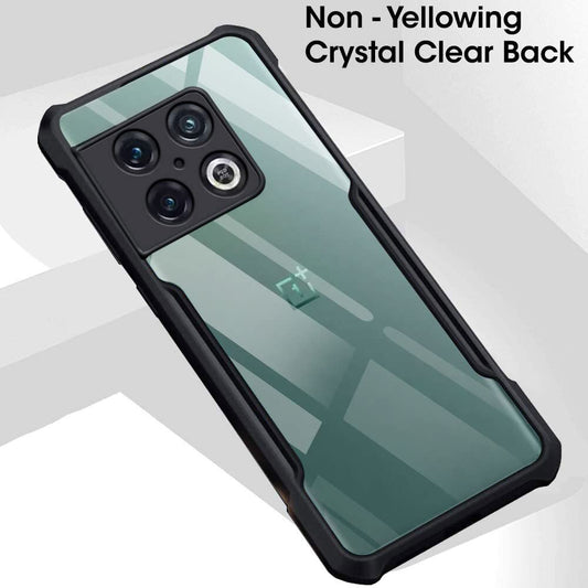 VAKIBO Super Premium Black Border Transparent Case With Corner Protection & Camera Protection Suitable for OnePlus 10 Pro