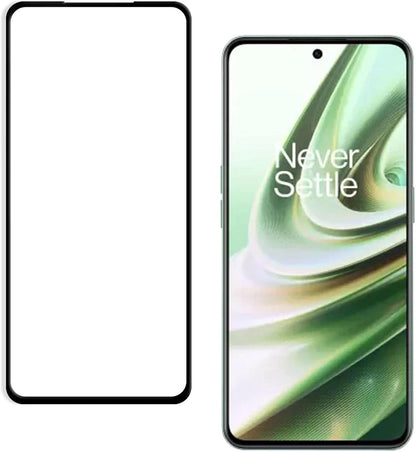 Super Premium Quality Tempered Glass Screen Guard Protector With Black Border Suitable For OnePlus 10R