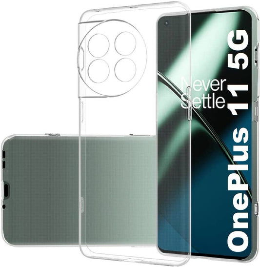 VAKIBO Premium Clear 2MM Thick Transparent Soft TPU Rubber Back Cover Case With Camera Protection Suitable for OnePlus 11
