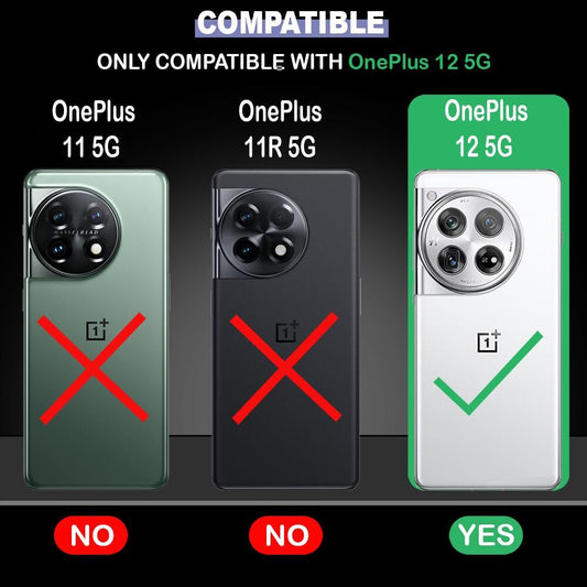 VAKIBO Premium Clear 2MM Thick Transparent Soft TPU Rubber Back Cover Case With Camera Protection Suitable for Oneplus 12