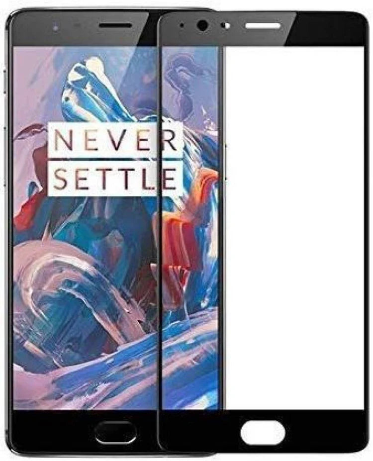 Super Premium Quality Tempered Glass Screen Guard Protector With Black Border Suitable For OnePlus 3T