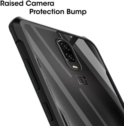 VAKIBO Super Premium Black Border Transparent Case With Corner Protection & Camera Protection Suitable for Oneplus 7