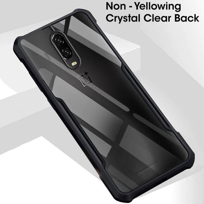 VAKIBO Super Premium Black Border Transparent Case With Corner Protection & Camera Protection Suitable for Oneplus 7