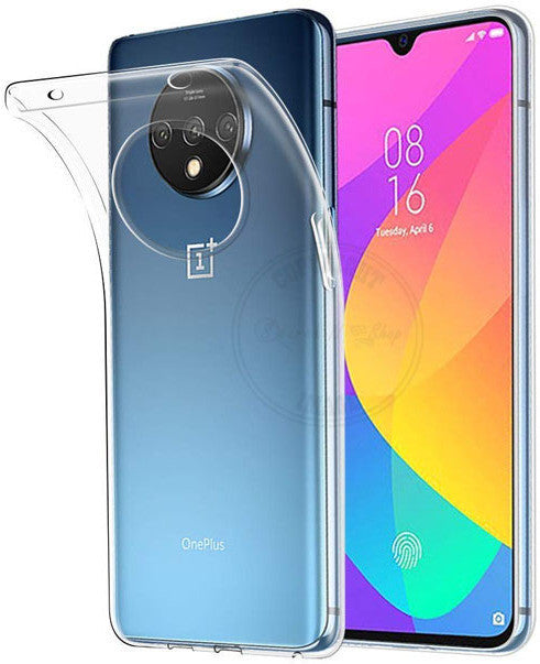 VAKIBO Premium Clear 2MM Thick Transparent Soft TPU Rubber Back Cover Case With Camera Protection Suitable for OnePlus 7T