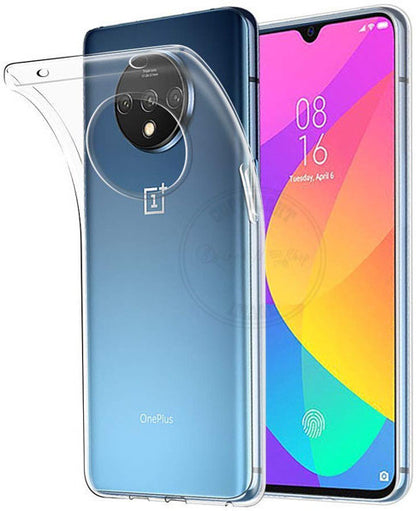VAKIBO Premium Clear 2MM Thick Transparent Soft TPU Rubber Back Cover Case With Camera Protection Suitable for OnePlus 7T