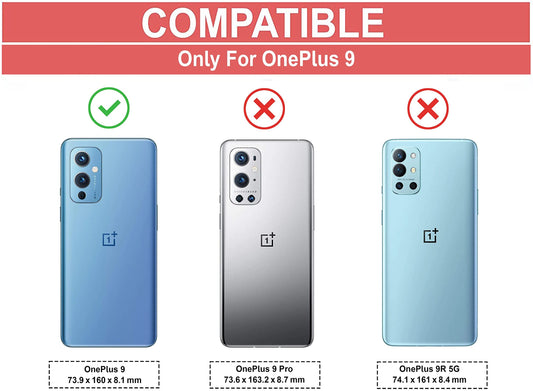 VAKIBO Super Premium Black Border Transparent Case With Corner Protection & Camera Protection Suitable for Oneplus 9