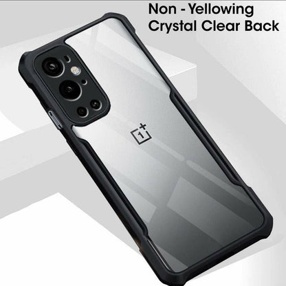VAKIBO Super Premium Black Border Transparent Case With Corner Protection & Camera Protection Suitable for Oneplus 9 Pro